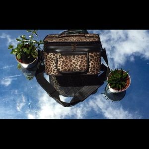 Large Cheetah Print Cosmetic Case